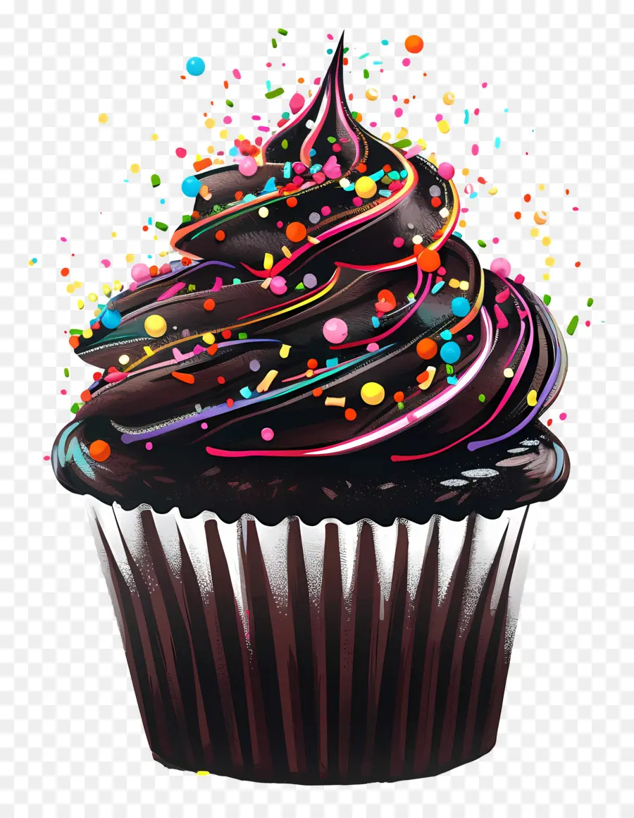 Cupcake Funfetti，Petit Gâteau Au Chocolat PNG