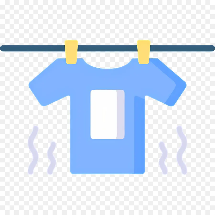 Tissu Suspendu，Tee Shirt Bleu PNG