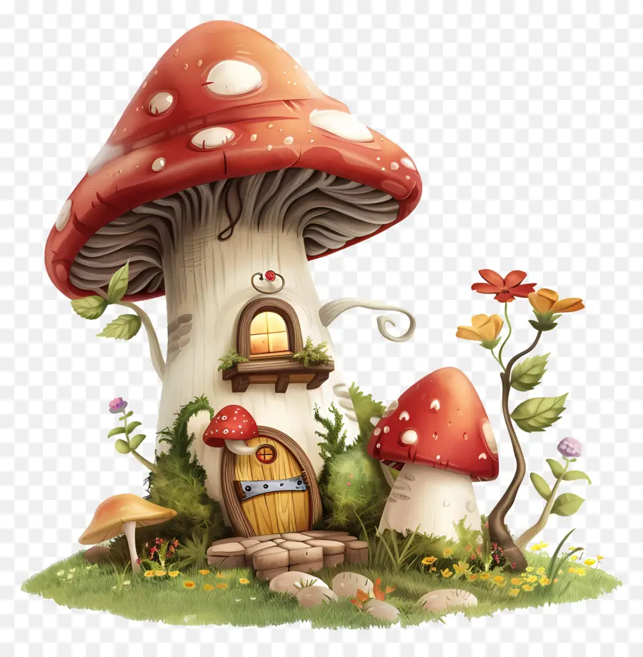 Maison Aux Champignons，Bonnet Rouge PNG