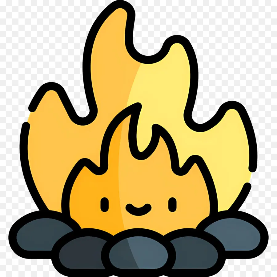 Feu De Camping，Feu De Dessin Animé PNG