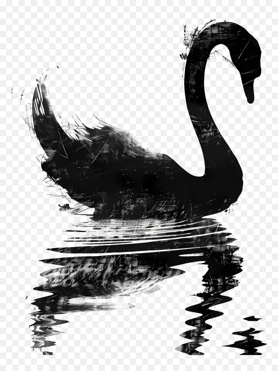 Silhouette De Cygne，Cygne Noir PNG