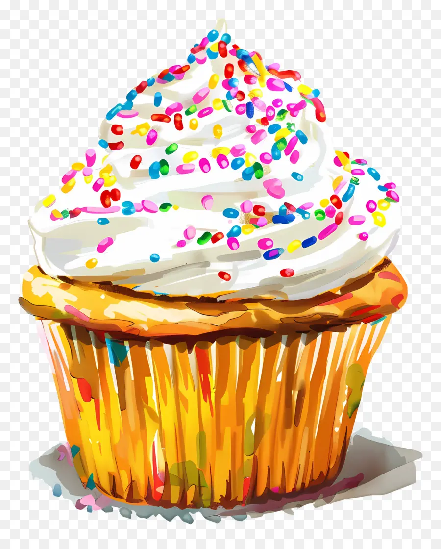 Cupcake Funfetti，Petit Gâteau PNG