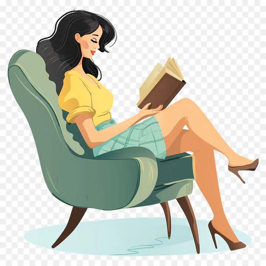 Femme Lisant Un Livre，Femme Lisant PNG