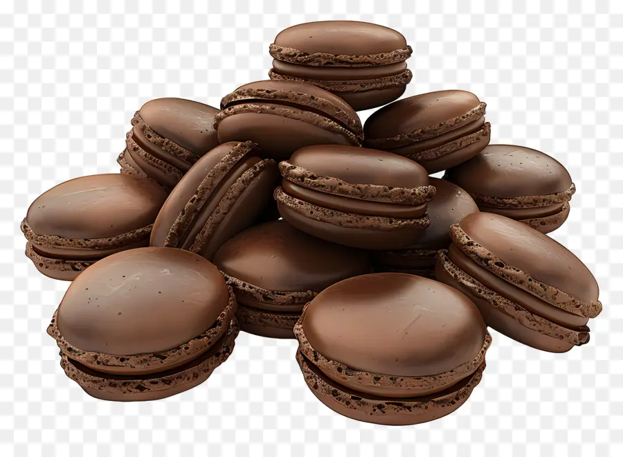 Macarons Au Chocolat，Dessert PNG