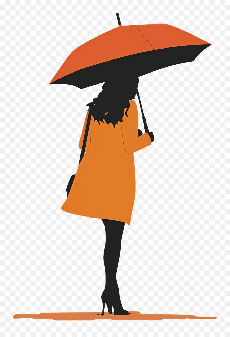 Femme Sous La Pluie，Femme Avec Parapluie PNG