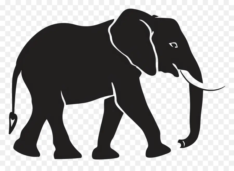 Silhouette D'éléphant，Éléphant Noir PNG