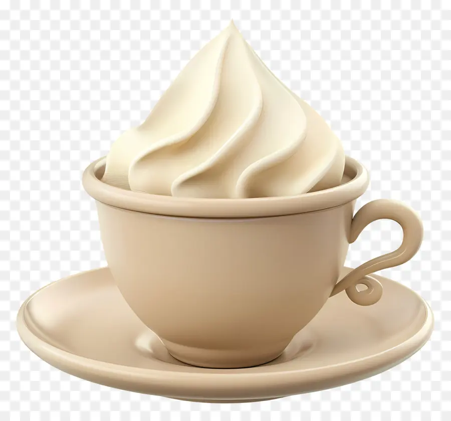 Cappuccino，Tasse à La Crème PNG