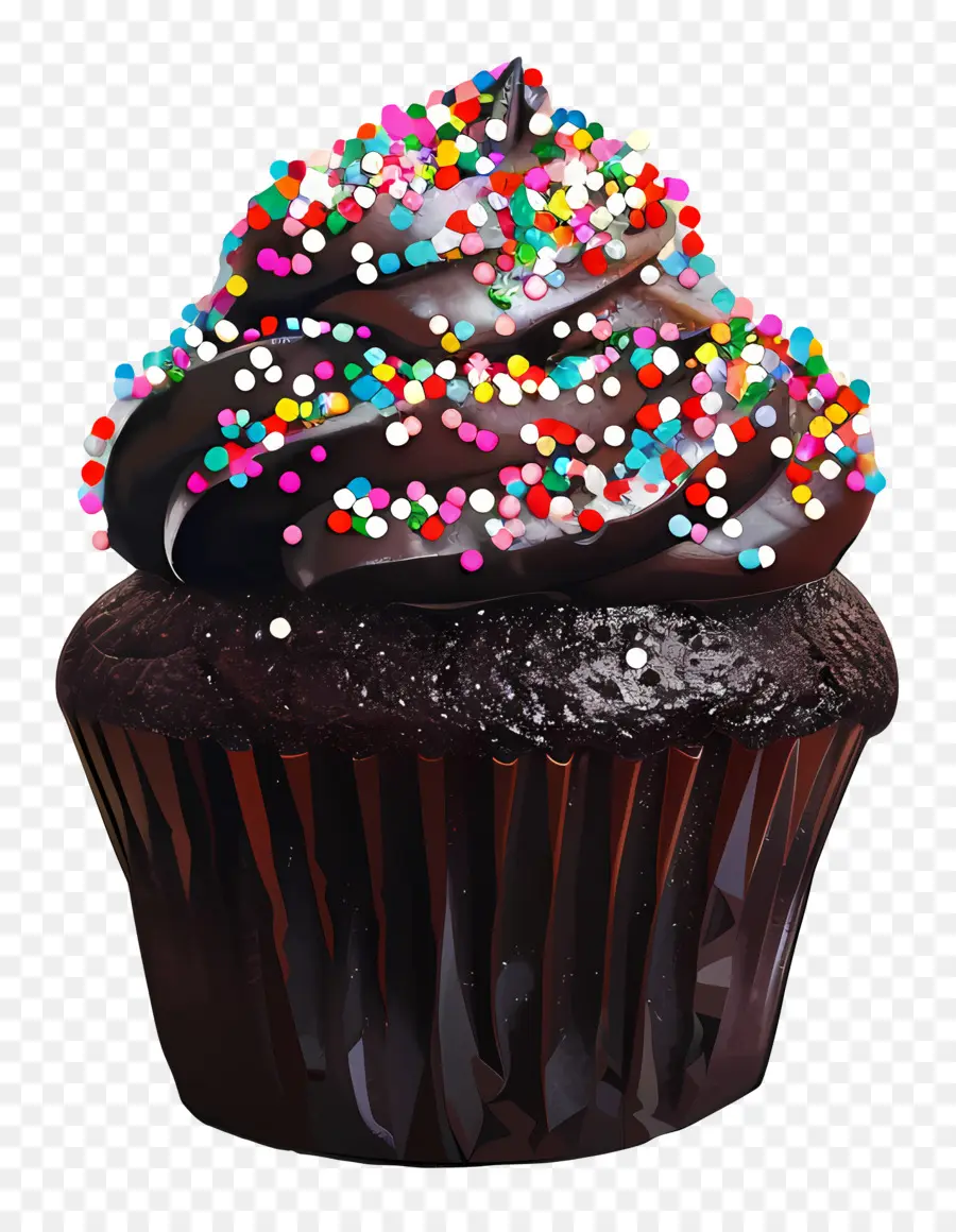 Cupcake Funfetti，Petit Gâteau Au Chocolat PNG