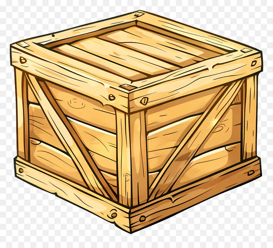 Boîte En Bois De Fret，Caisse En Bois PNG