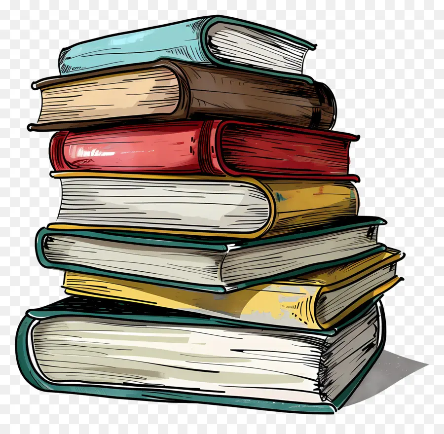 Lot De Livres，Pile De Livres PNG