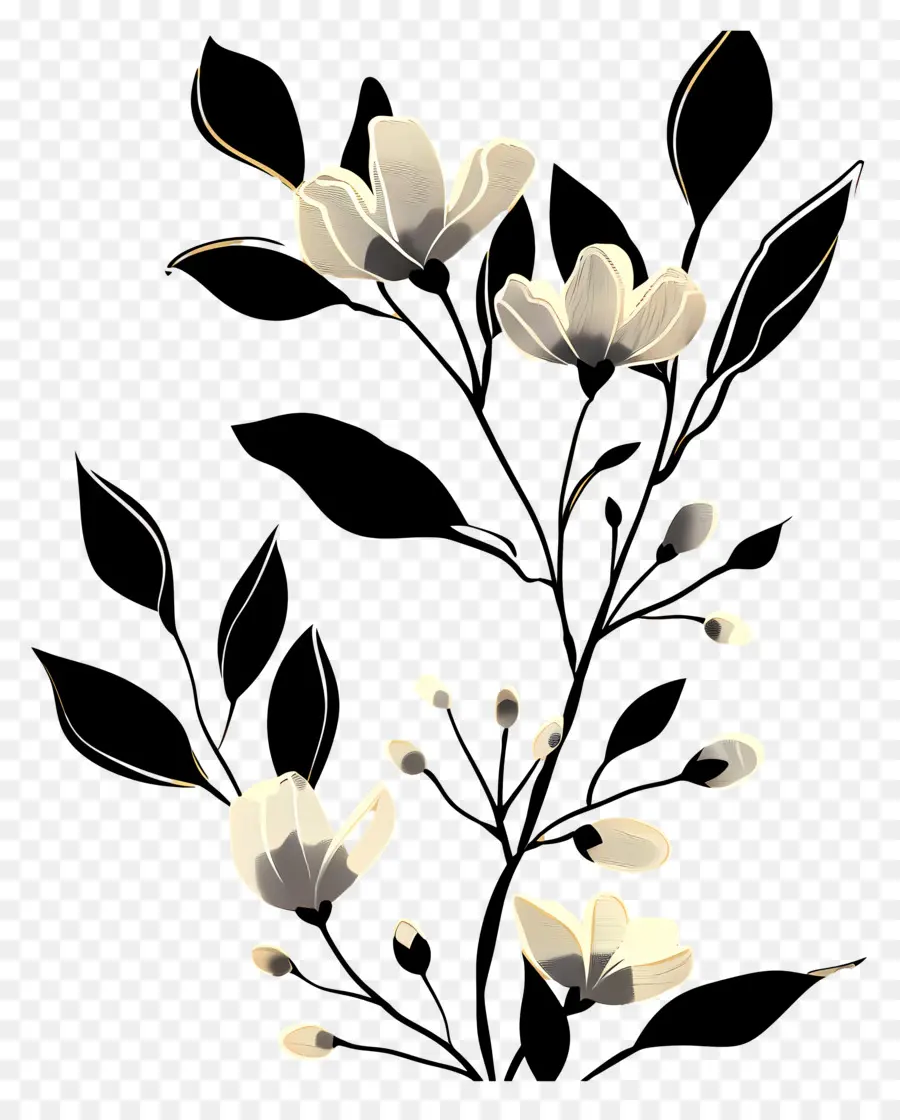 Branche De Fleurs，Conception Florale PNG