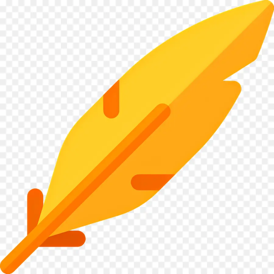 Plume，Plume Jaune PNG