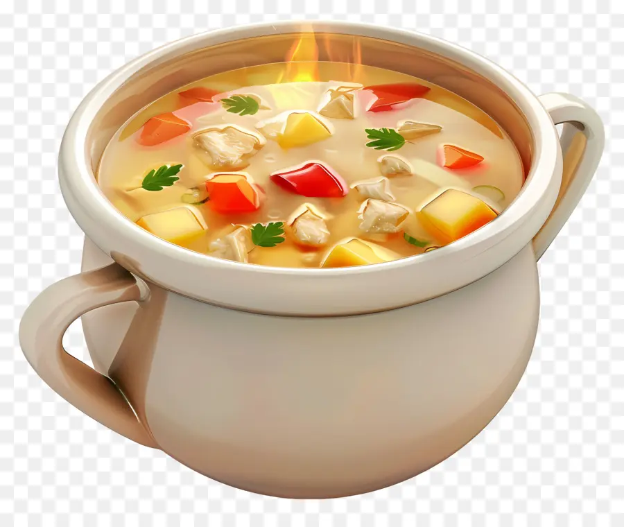 Soupe De Poulet，Marmite à Soupe PNG