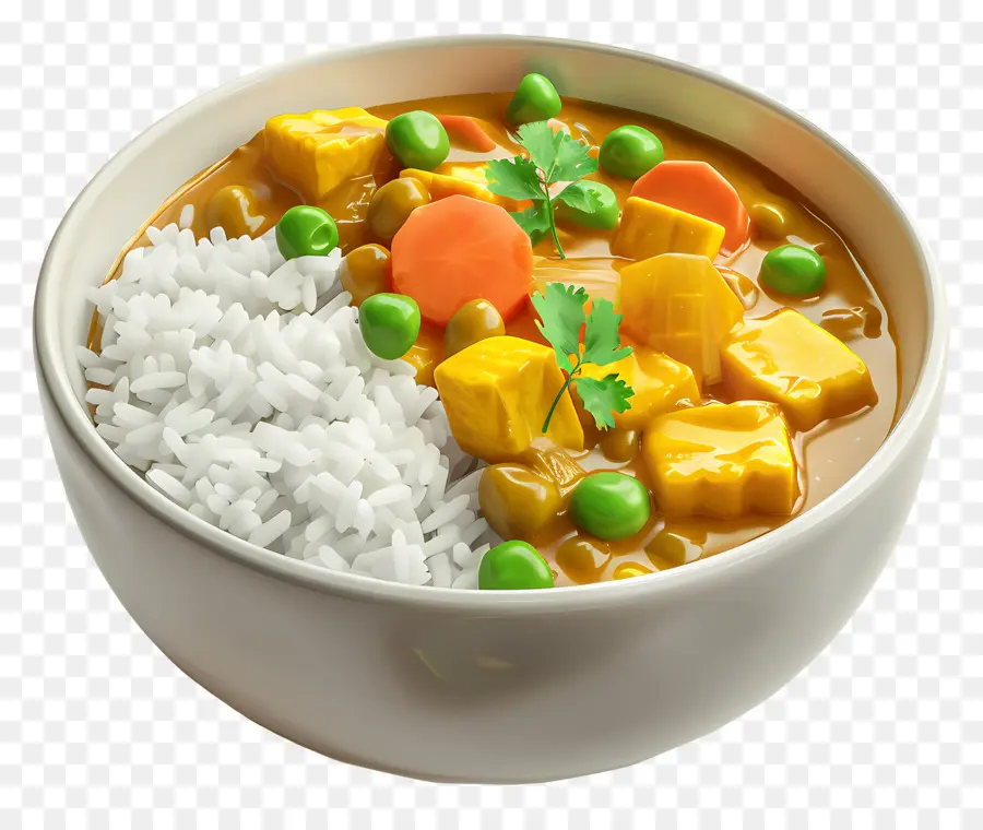 Riz Au Curry，Curry Et Riz PNG