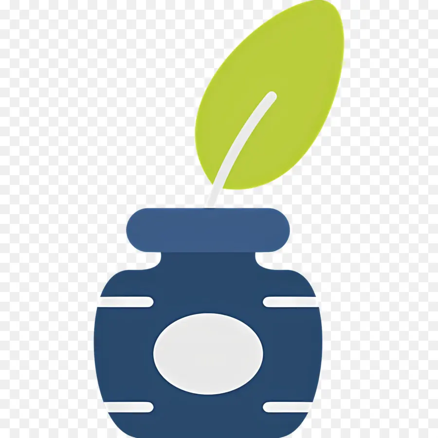 Encre De Plume，Plante En Pot PNG