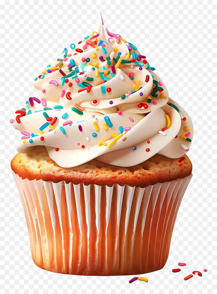 Cupcake Funfetti，Petit Gâteau PNG