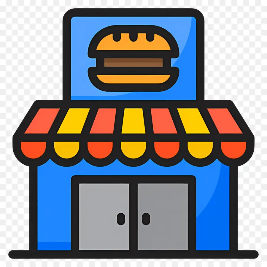 Magasin De Restauration Rapide，Burger Shop PNG