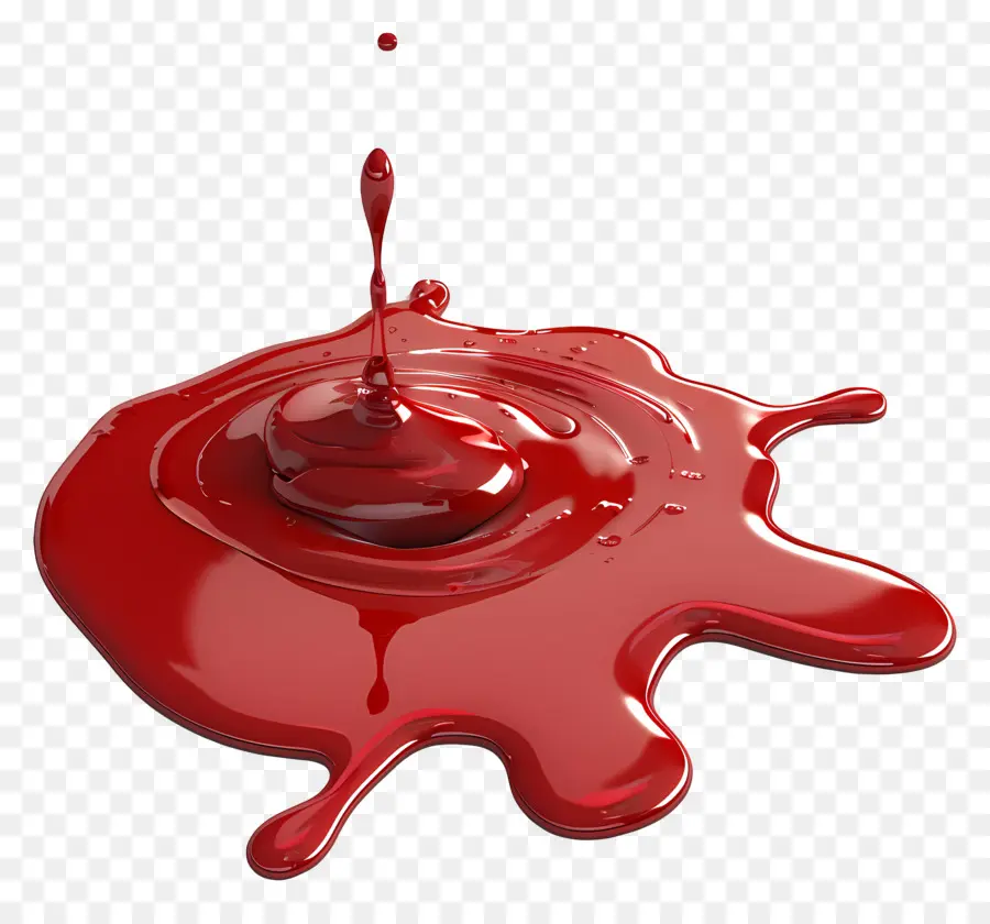 Flaque De Sang，Peinture Rouge PNG