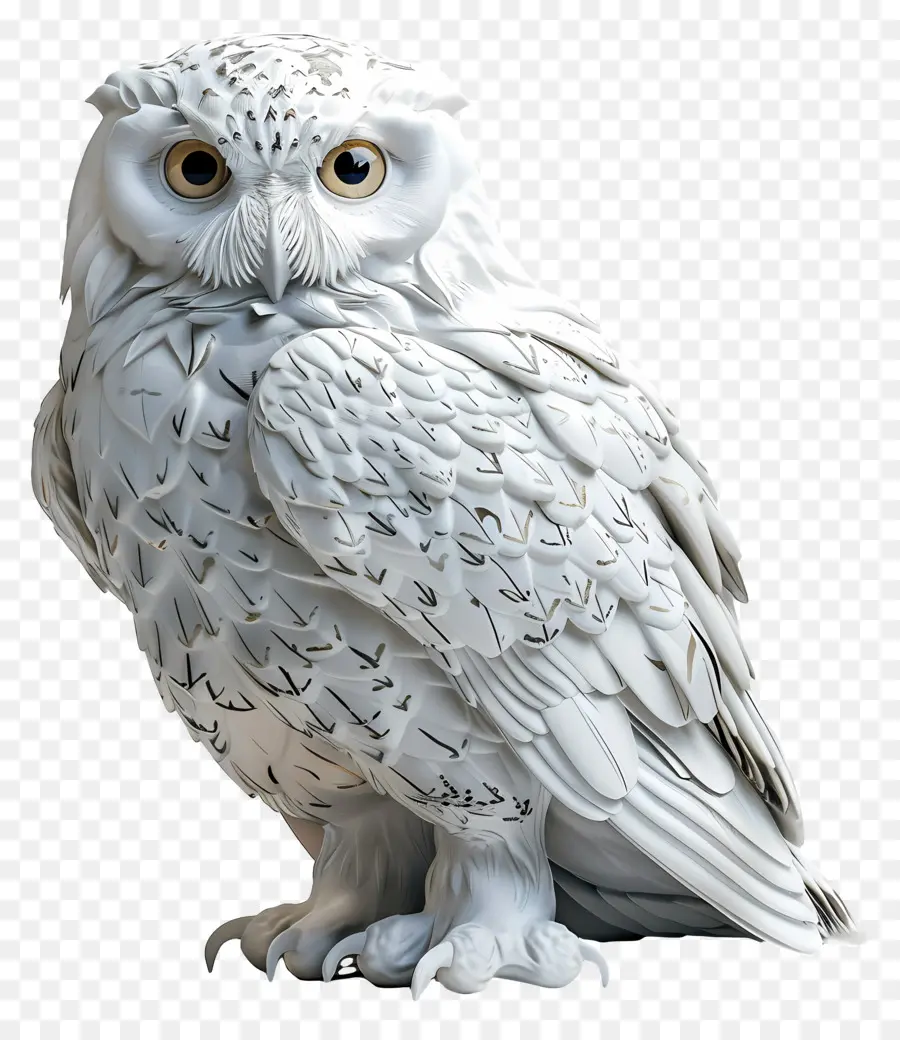 Harfang Des Neiges，Figurine De Hibou Blanc PNG