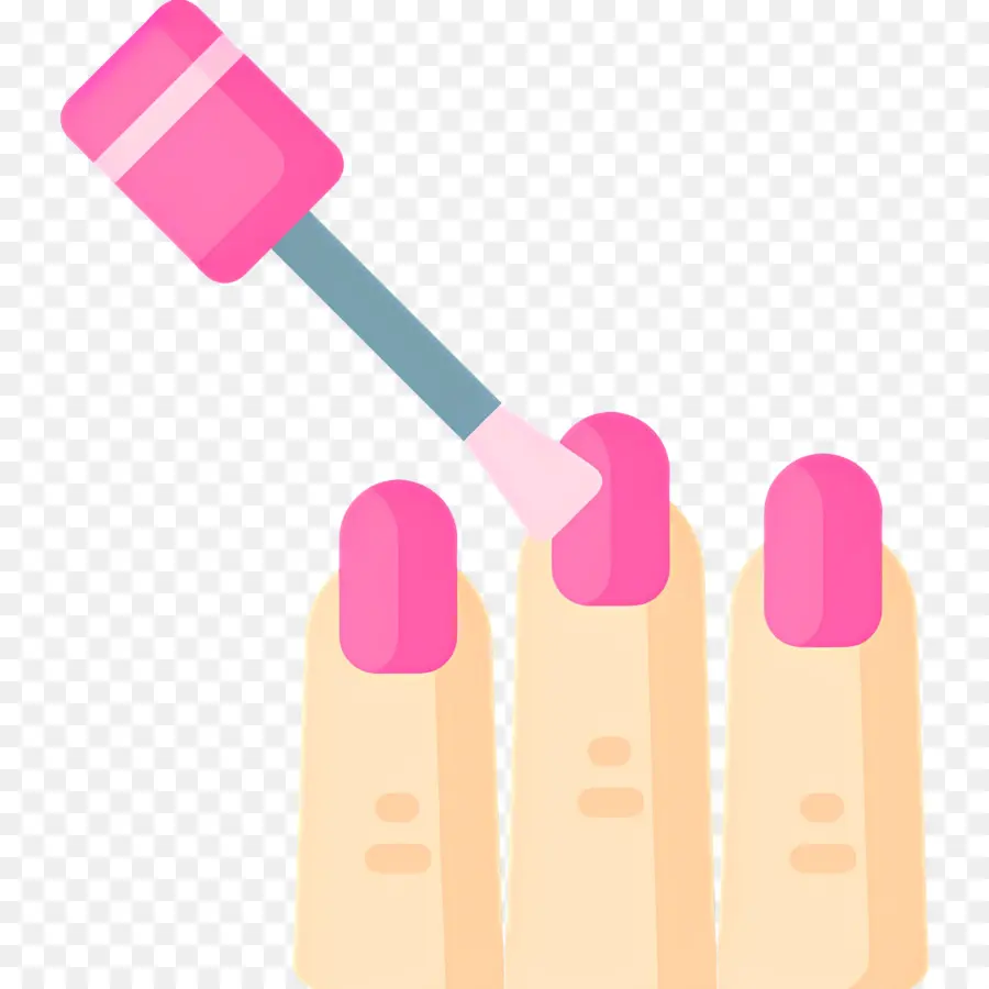 Salons De Manucure，Vernis à Ongles Rose PNG