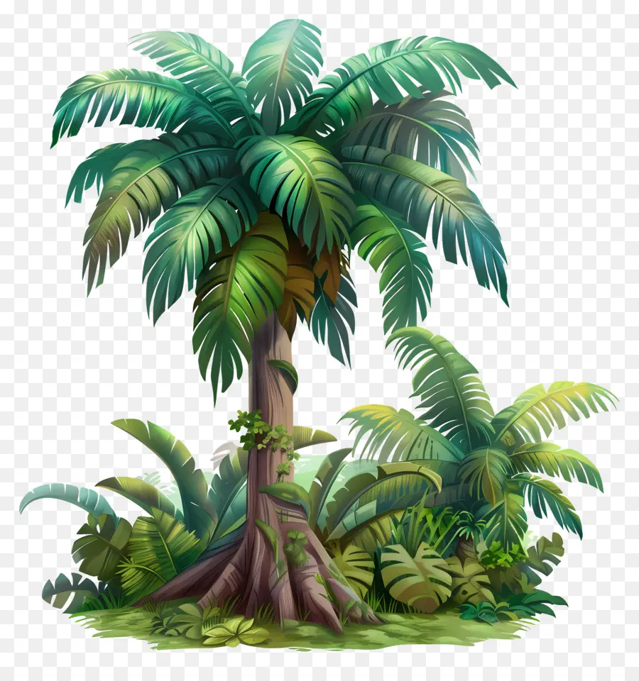 Arbre De La Jungle，Palmiers PNG