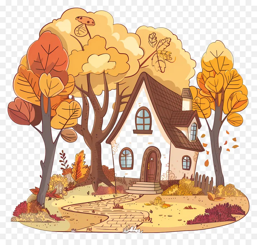 Résidence En Automne，Maison D'automne PNG