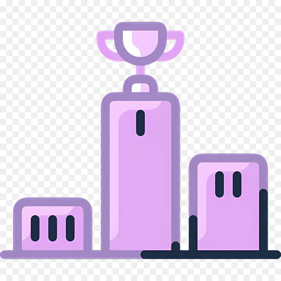 Podium Du Trophée，Trophée Violet PNG