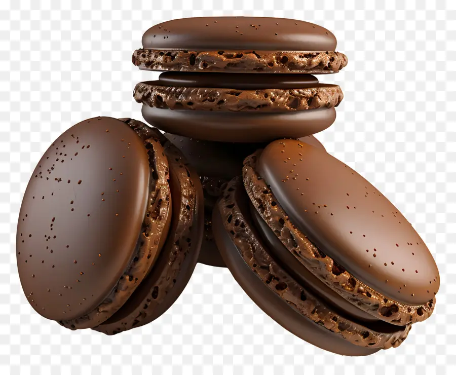 Macarons Au Chocolat，Dessert PNG