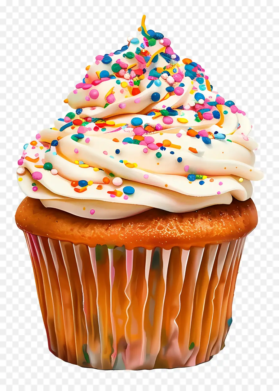 Cupcake Funfetti，Petit Gâteau PNG