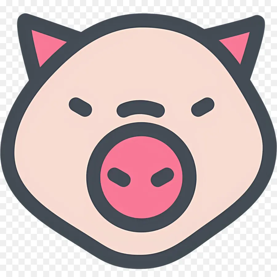 Visage De Cochon，Dessin Animé PNG