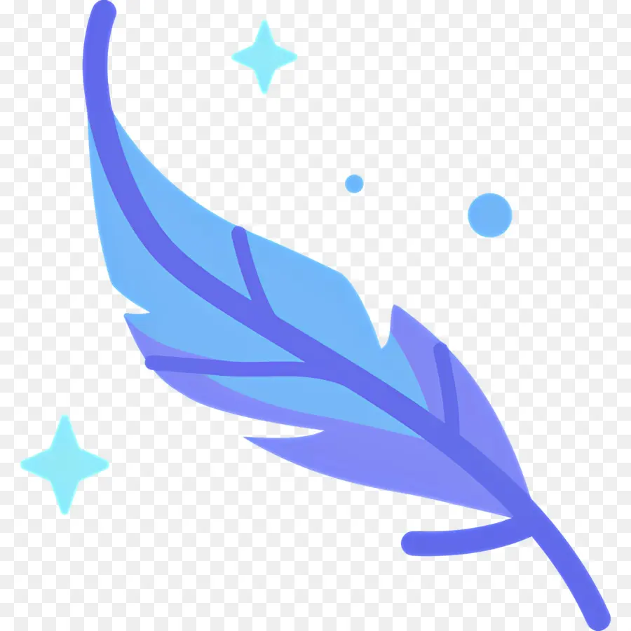 Plume，Plume Bleue PNG