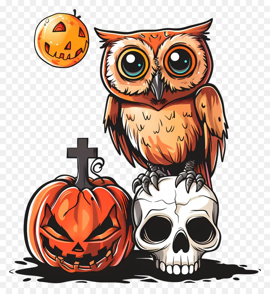 Chouette D'halloween，Hibou PNG