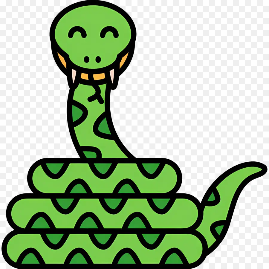 Serpent，Serpent Vert PNG