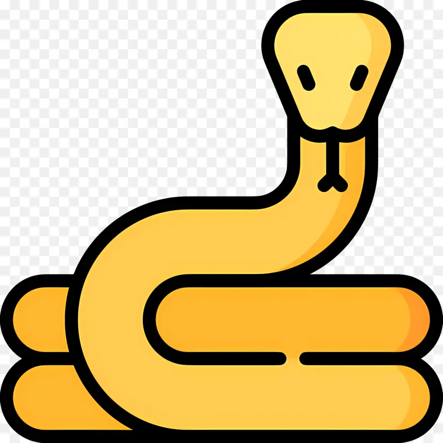 Serpent，Serpent Jaune PNG