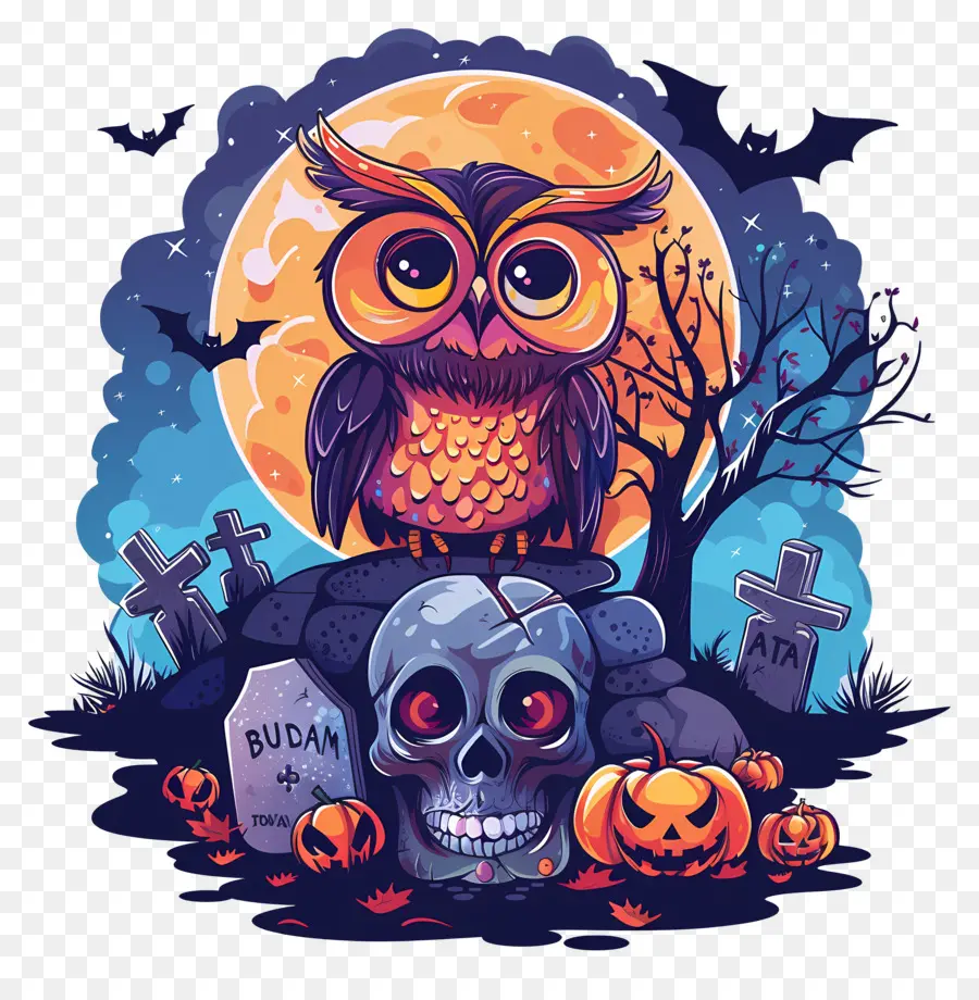 Chouette D'halloween，Hibou PNG