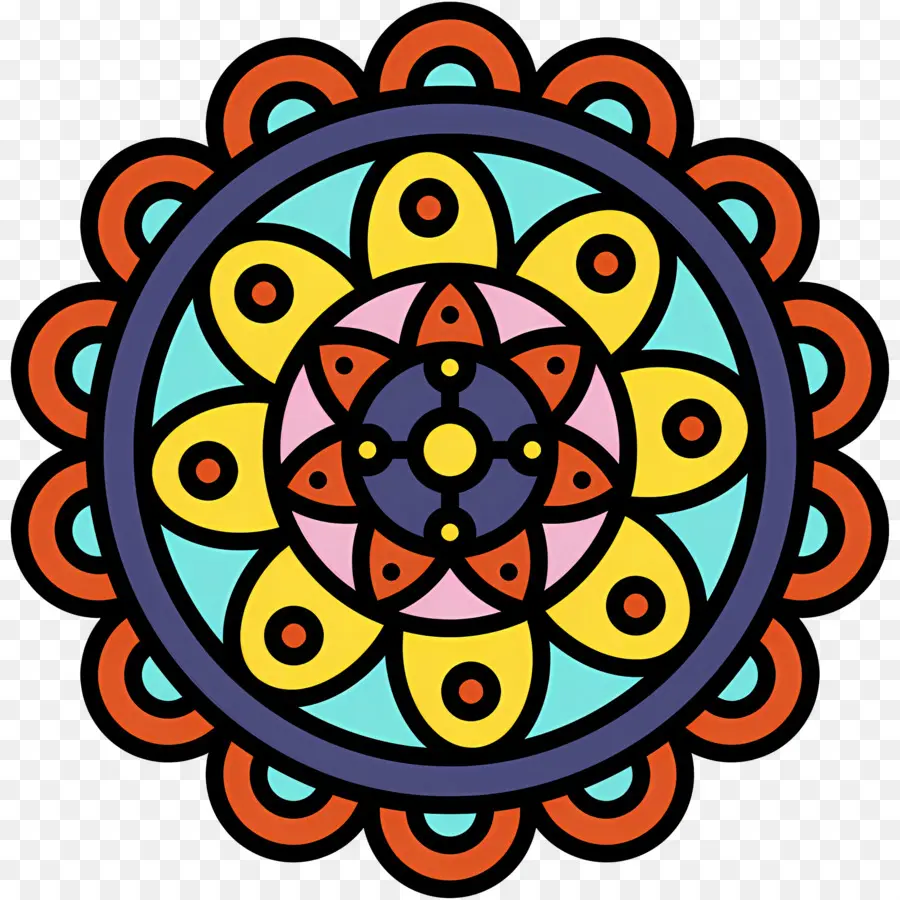 Mandalas，Coloré PNG