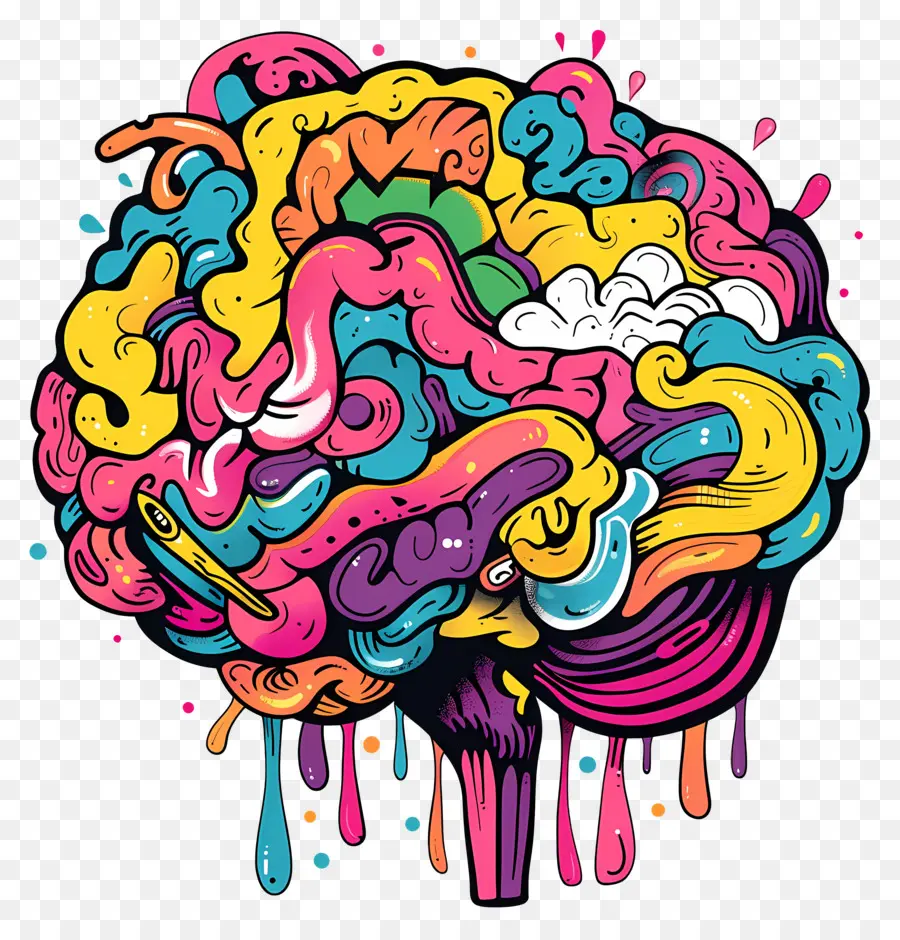 Cerveau Créatif，Cerveau Coloré PNG