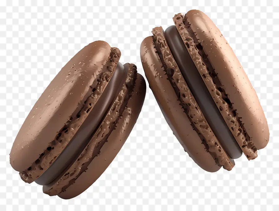 Macarons Au Chocolat，Dessert PNG