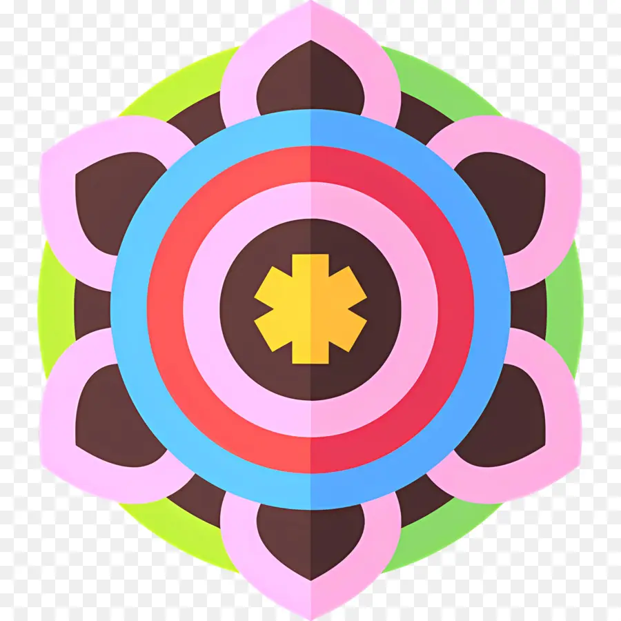 Mandalas，Mandala Coloré PNG