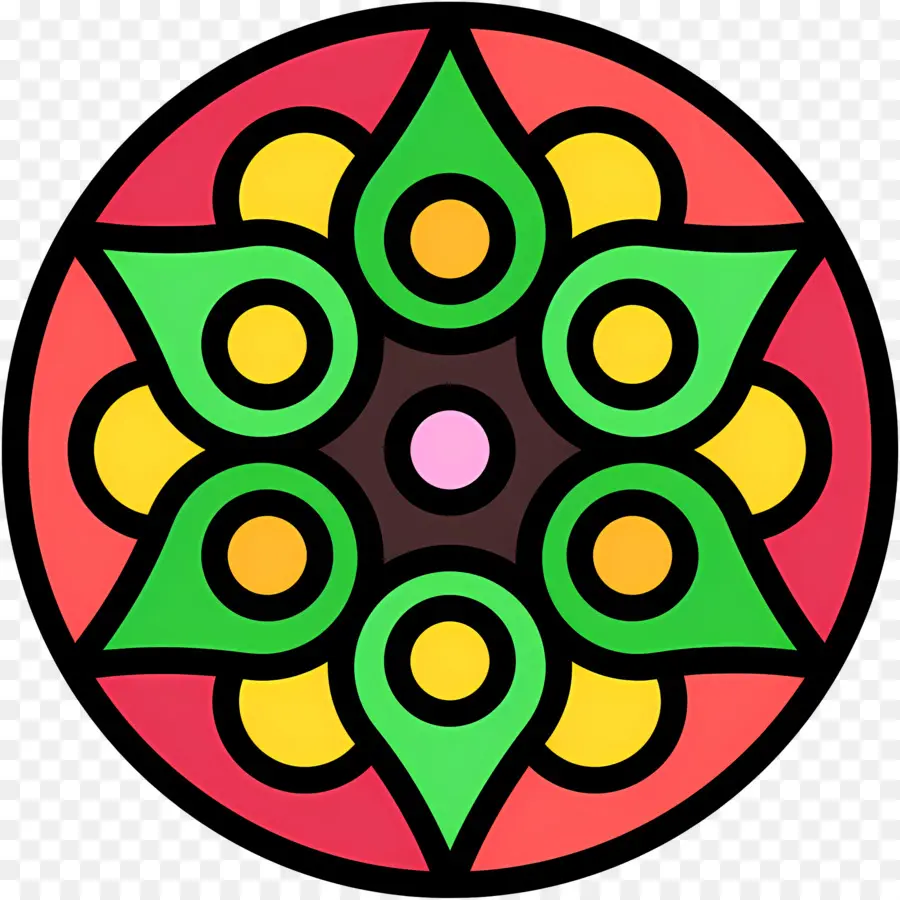 Mandalas，Mandala Coloré PNG