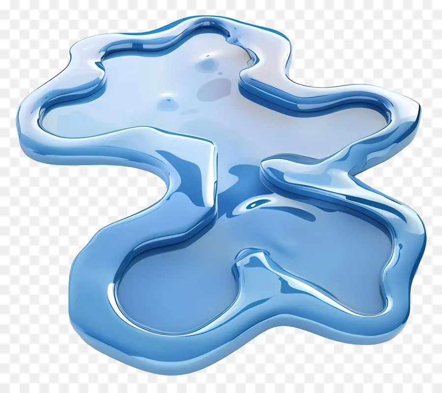 Flaque D'eau，Liquide Bleu PNG