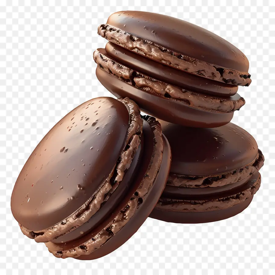 Macarons Au Chocolat，Cookies PNG