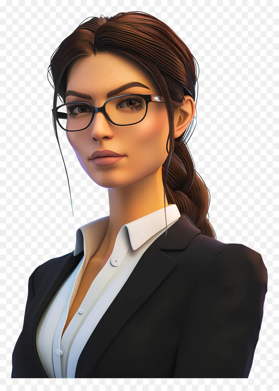 Femme D'affaires，Femme à Lunettes PNG