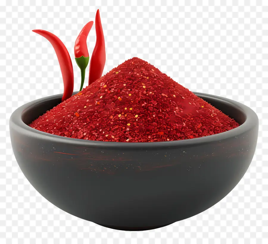 Poudre De Piment Rouge，Bol D'épices Rouges PNG