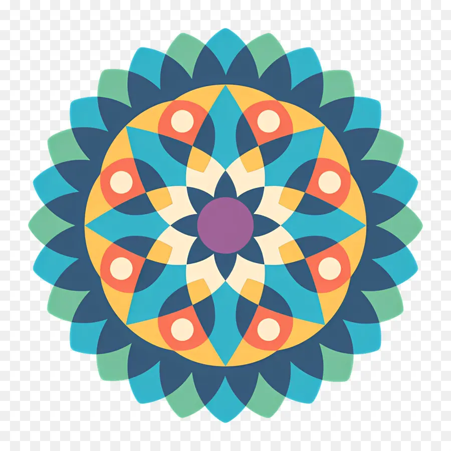 Mandalas，Mandala Coloré PNG