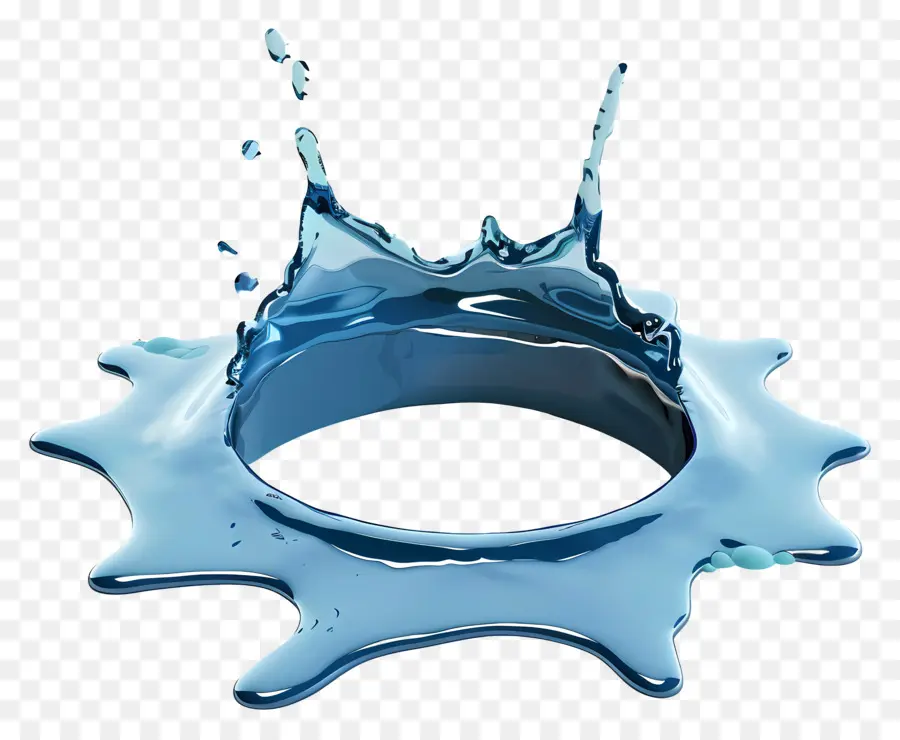 Flaque D'eau，Éclaboussure D'eau Bleue PNG