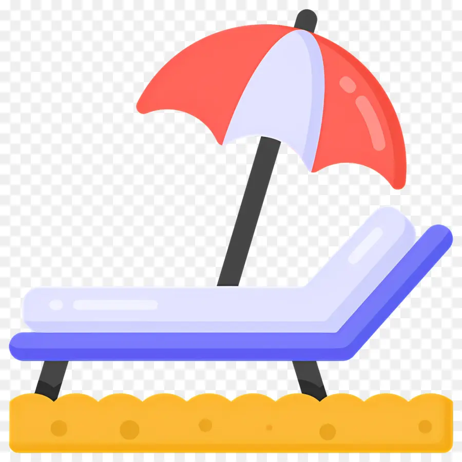 Parasol，Chaise De Plage Et Parasol PNG