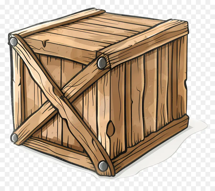 Boîte En Bois De Fret，Caisse En Bois PNG