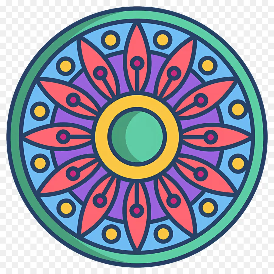 Mandalas，Coloré PNG