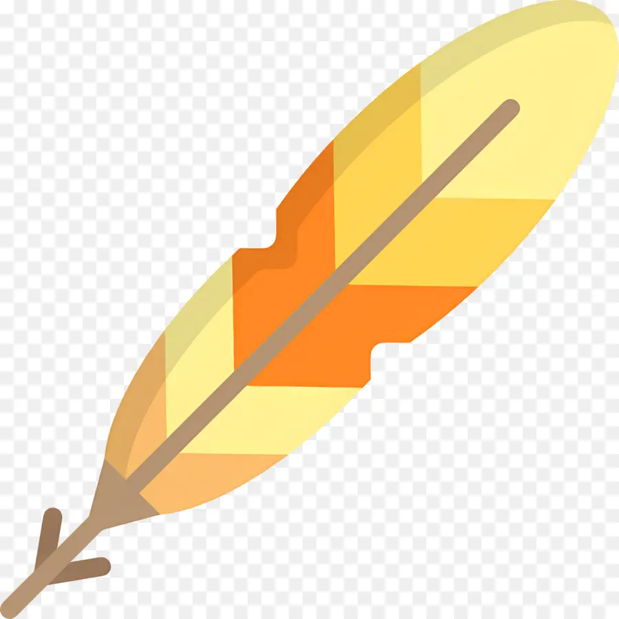 Plume，Plume Jaune PNG